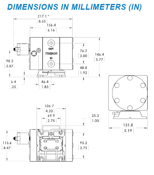 Model 110 Dimensions